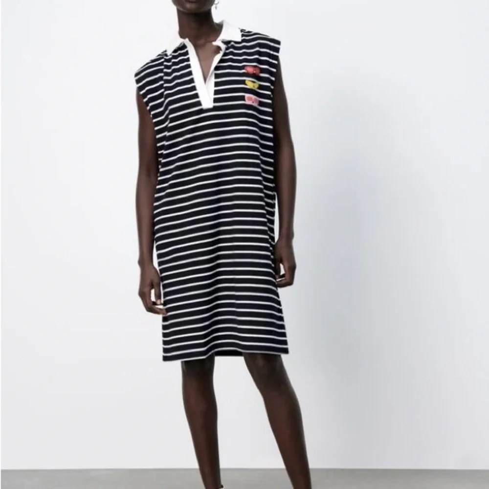 NWT ZARA NATACHA PASCHAL STRIPED DRESS POLO BLOGGERS FAV STRIPED LARGE Rugby